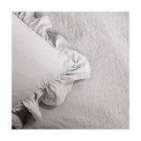 Lush Açık Gri Yorgan Fırfırlı 3 Parça Set Yastık Kılıfı Size Yatak - 001-Renkli - 100 x 100 cm