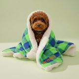 Lusi Doog Isimli Kedi Köpek Battaniyesi Isme Özel Kuzu Tüyü Battaniye Nakışlı Polar Battaniye Çift Katlı - Yeşil - Mavi - Lacivert - 60 x 80 cm