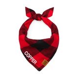 Lusi Doog İsme Özel Köpek Bandana İsimli Köpek Fular Kişiselleştirilebilir Bandana (Yünlü Ekoseli) I Küçük, Orta ve Büyük Irk I Renk Seçenekli (Kırmızı, Medium)