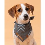 Lusi Doog İsme Özel Köpek Bandana İsimli Köpek Fular Kişiselleştirilebilir Bandana (Yünlü Ekoseli) I Küçük, Orta ve Büyük Irk I Renk Seçenekli (Siyah, Large)