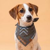 Lusi Doog Isme Özel Köpek Bandana Isimli Köpek Fular Kişiselleştirilebilir Köpek Bandanası - Desenli - Siyah