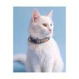 Lusi Doog Kedi Boyun Tasması Kedi Tasması Desenli (Charm Hediyeli)