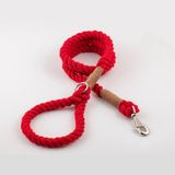 Lusi Doog Köpek Gezdirme Halatı I Köpek Gezdirme Kayışı I İp Tasma I%100 Doğal Pamuk Halat İp I Küçük, Orta ve Büyük Irk Köpekler I Renk Seçenekli (Kırmızı)