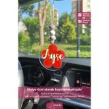 lusidadesign Kırmızı Papatya Tasarımlı Kişiye Özel Dikiz Aynası Süsü Hediye Kutulu Araba Süsü