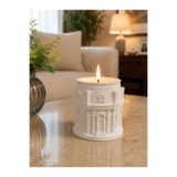 Lusora Design Avrupa Mimari Dekoratif Mum Koleksiyonu, Vanilya Kokulu Mum, 1 Adet, 8x8 cm - Londra