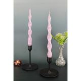 Lusora Design Spiral Şamdan Mumu 2 Adet - Pembe