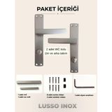 Lusso İnox Aynalı Kapı Kolu Lüks WC Kapı Kolu