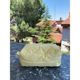 LUSSO Sarı Pötikareli Makyaj Çantası