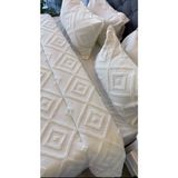 Lusso Stile Iskandinav Çift Kişilik Yatak Örtüsü Ekru 250X260 ve 2 Adet Yastık Kılıfı - 250 x 260 cm