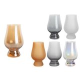 Lüster Mat Mix Ayaklı Cam Bardak Seti, 170ml, 6 Adet, Renkli Karışık