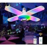 LustLove PARTİ LAMBASI LED Müzikli Ampül - Uygulama Kontrollü ve Uzaktan Kumandalı Kanatlı Bluetooth Hoparlörlü Akıllı 50W LED Lamba