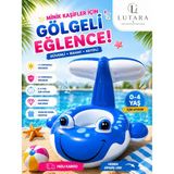 Lutara Gölgelikli Çocuk Simidi 0-4 Yaş Uv Korumalı Şemsiyeli Bebek Deniz ve Havuz Simidi Güvenlik Oturaklı - Mavi