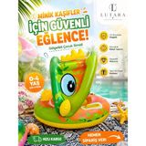 Lutara Gölgelikli Çocuk Simidi 0-4 Yaş Uv Korumalı Şemsiyeli Bebek Deniz ve Havuz Simidi Güvenlik Oturaklı - Sarı