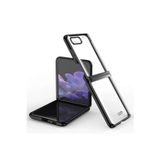 Lutesya Galaxy Z Flip 4 Kılıf Fold Element Kapak - Siyah