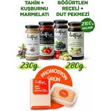 Lutfiye Organik 4’lü Kahvaltı Seti – Tahin, Kuşburnu Marmelatı, Böğürtlen Reçeli ve Dut Pekmezi - 1070 gr