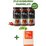 Lutfiye Organik Kuşburnu Marmelatı 3’lü Set – Şekeri Meyveden - 840 gr