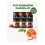 LUTFIYE Organik Kuşburnu Marmelatı 3’lü Set – Şekeri Meyveden