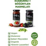Lutfiye Organik Marmelat Seti – Kuşburnu ve Böğürtlen – 2’li Karışık, Ilave Şeker Içermez (2 x 280G) - 560 gr