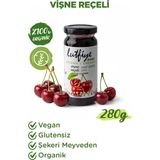 Lutfiye Organik Vişne Reçeli 280 G – Vegan, Katkısız, Meyve Konsantresi ile Tatlandırılmış