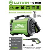 Lutian Lt2161-1400 - 110 Bar Yüksek Basınçlı 220 Volt Oto Araba Yıkama Temizleme Tabancası Makinesi 1400 Watt