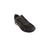 Luttoon 4184-24 Deri Anatomik Hafıza Taban Erkek Sneaker Siyah Füme