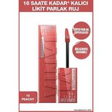 Luua Maybelline New York Super Stay Vinyl Ink Uzun Süre Kalıcı Likit Parlak Ruj 15 Peachy - Renkli