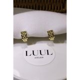 LUUL ATELIER XUPİNG Küçük Boy Hasır 14K Gold Halka Çelik Küpe