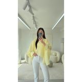 LUUNA STORE SARI ELİSE PELERİN ŞİFON BLUZ
