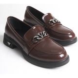Luuq Shoes Dawis Toka Detaylı Kadın Topuklu Ayakkabı - Kahve