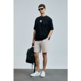Luus Spor Erkek Chino Şort Slim Fit Taş