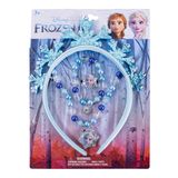 LUV HER Frozen Princess Dress Up Aksesuar Seti - 3 Parça Takı Seti - Mavi Prenses Elsa Tiara, Bileklik - Elsa Kolye - Doğum Günü, Kızlar İçin Tatil Hediyeleri - Oyuncak Giydirme Seti - 3 Yaş ve Üzeri
