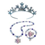 LUV HER Frozen Princess Dress Up Aksesuar Seti - Takı Seti - Prenses Elsa Tiara Seti - Hediye Kutusu - Kızlar için Doğum Günü Hediyeleri - Tatil Hediyesi - Kız Oyuncakları Giydirme Seti - 3 Yaş ve