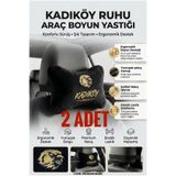 luvak Peluş Kadıköy Taraftar Nakışlı Oto Boyun Yastığı (2 ADET) Araç Koltuk Boyun Destek Yastığı Seti Oto Aksesuar