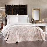 Luvana Home 7 Parça Pamuklu Koton Pike Yatak Örtülü Yasemin Çift Kişilik Nevresim Takımı Bej - 200 x 220 cm