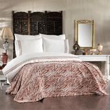 Luvana Home 7 Parça Pamuklu Koton Pike Yatak Örtülü Yasemin Çift Kişilik Nevresim Takımı Kiremit - 200 x 220 cm
