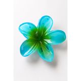 LUVELU Lotus Çiçek Parlak Akrilik Kadın Mandal Toka / Saç Tokası 8 cm