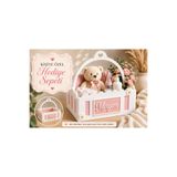 Luvena Kişiye Özel İsimli Ahşap Görünümlü Hediye Sepeti | Bebek Hediye Kutusu | Baby Shower Doğum Hediyesi | Saklama Sepeti