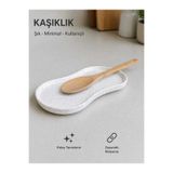 Luvena Mermer Desenli Kaşıklık Kaşık Altlığı Tezgah Üstü Kaşık Tutucu Mutfak Gereci Minimal Tasarım ( 25 CM )