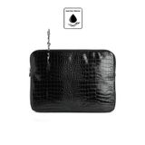 Luvenis Siyah Kroko Desen 13-14-15.6-16 Inç Uyumlu Fermuarlı Kılıf Laptop & Notebook Çantası