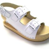 LUVER Sandali Con molla 2105/A Colore Bianco Colore e taglie disponibili, Beyaz, 36 EU