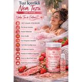luvesya Tuz İçerikli Nem Tozu Çilek Aromalı | Banyo Küveti, Jakuzi, Manikür Pedikür Bakım Tozu 500 Gr + Köpürtücü