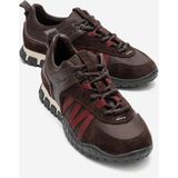 Luvi Fıera Kahverengi Bordo Hakiki Deri Fileli Kadın Günlük Sneaker - Kahverengi - Bordo
