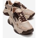 Luvi Fleur Bej Kahverengi Kadın Sneaker - Bej - Kahverengi