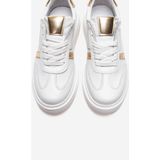 Luvi Ivara Beyaz Altın Hakiki Deri Kadın Günlük Sneakers