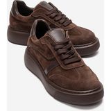 Luvi Ivara Kahverengi Süet Hakiki Deri Kadın Günlük Sneakers