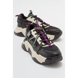 Luvi Leona Siyah Mor Kadın Spor Sneakers - Siyah - Mor
