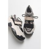Luvi LULEN Siyah Vizon Sim Yazılı Cırtlı Kadın Spor Sneakers