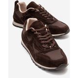Luvi Sahra Kahverengi Süet Hakiki Deri Kadın Sneaker