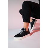 Luvi Sande Siyah Denim Detaylı Kadın Spor Sneakers