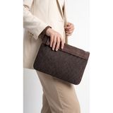 Luvi Zenıx Kahverengi Desenli Kadın Clutch Çanta - STANDART
